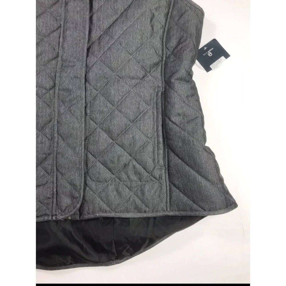 Magellan Womens Willow Creek Active Vest Classic FIt SIze 1XL Light Gray Zip Up - Picture 4 of 9